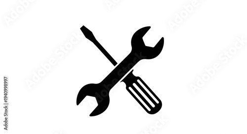 Crossed Wrench and Screwdriver Icon 3.