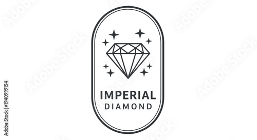 Imperial Diamond Logo Design with Gemstone.