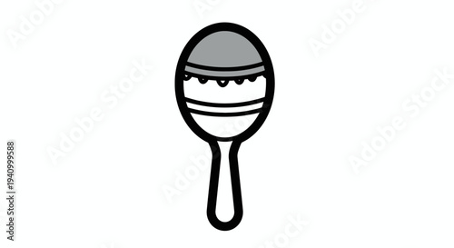 Simple Maraca Instrument Vector Illustration.