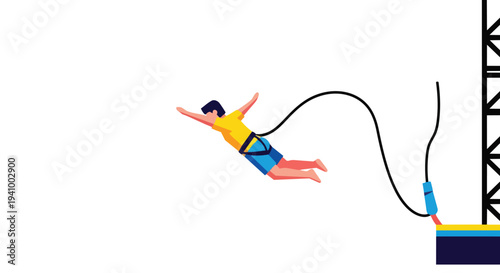 Thrilling Bungee Jump Adventure Capturing the Exhilaration of Extreme Sports and Outdoor Recreation