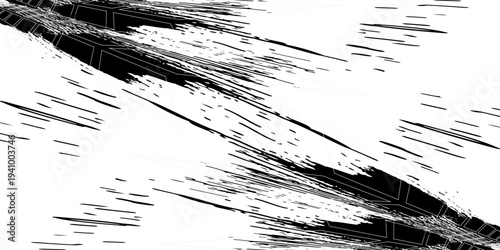 Tire tread marks, wheel textures, tire marks - car racing, motocross, drift, rally, off-road and others. Vector black isolated texture in grunge style with splashes.eps10