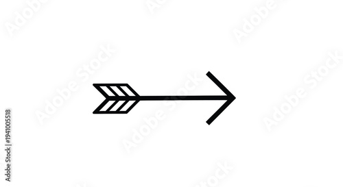 Simple black arrow pointing to the right on a white background
