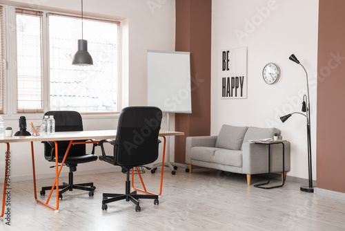 Interior of meeting room wi...