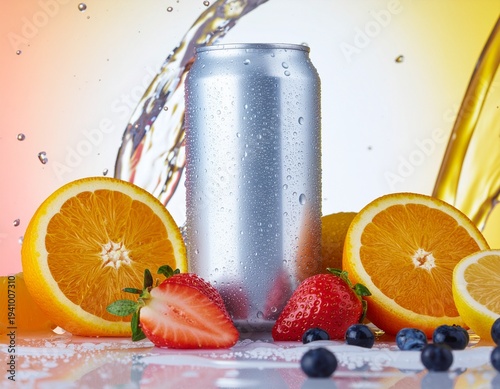 buah segar dalam botol kaleng