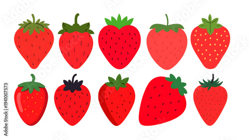 set of strawberries
