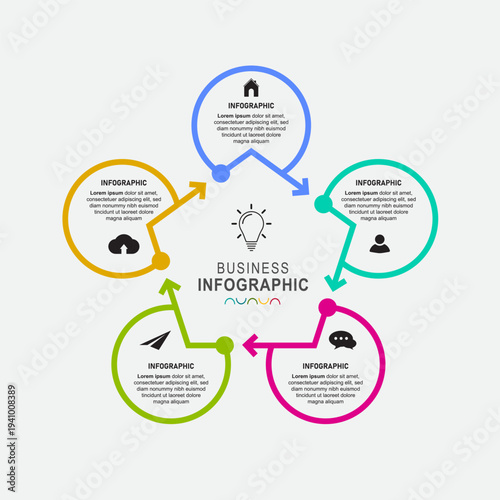 Vector diamond element for infographic with icons.