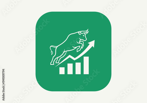 business graph with arrow