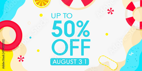Summer sale promotion with up to 50 off ending august 31st