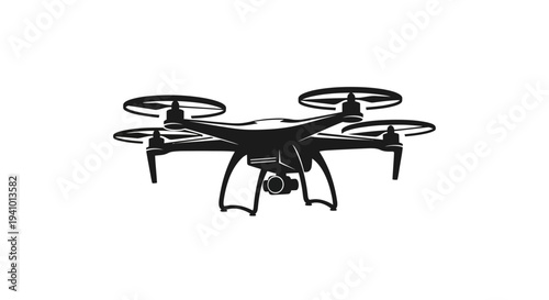 Modern drone with camera for aerial photography and videography