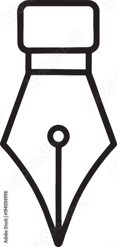 Pen nib writing instrument icon graphic symbol design element