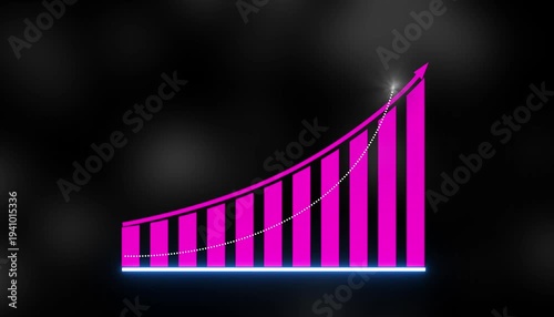 Business growth graph concept in allusive graph chart showing marketing sales profit increasing to future target business, chart, company, concept, corporate, cyberspace, datum, development, 
