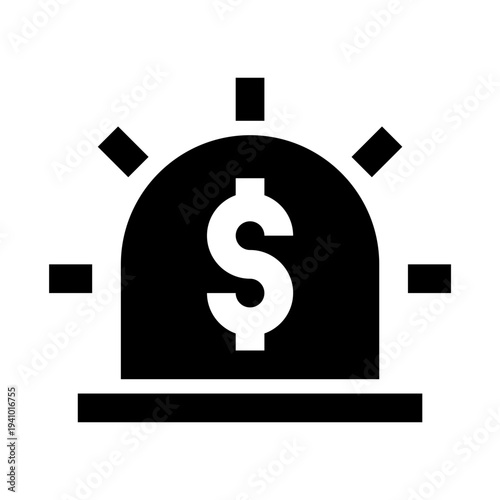Financial emergency alert icon