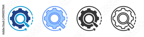 Search Engine Optimization icon set multiple style collection