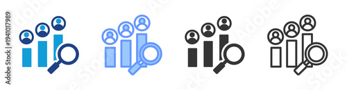 Competitive Analysis  icon set multiple style collection