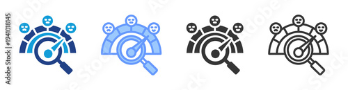 Sentiment Analysis icon set multiple style collection