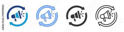 Remarketing icon set multiple style collection