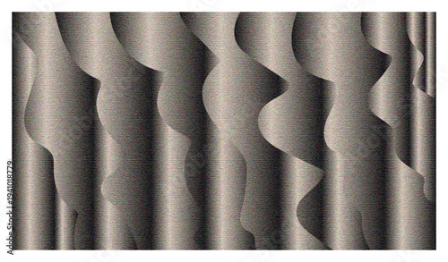 An abstract brown background featuring old paper texture blended with aged metal construction pipes and bamboo wood patterns for an architectural textile material close-up