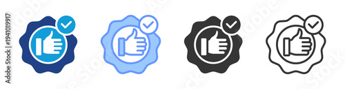 Quality Assurance icon set multiple style collection