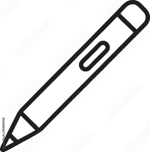 Graphic design pencil icon for editing and drawing tools