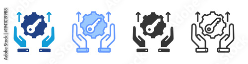 Process Ownership icon set multiple style collection