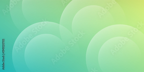 Abstract Green Gradient Background With Soft Overlapping Circles and Smooth Texture