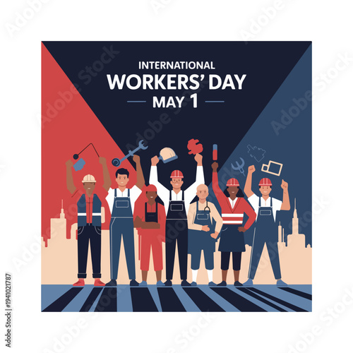 Global workers united celebrating labor rights, solidarity, dignity, equality on May Day
