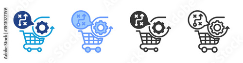Procurement Strategy icon set multiple style collection