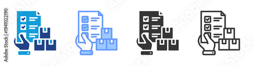 Procurement Documentation icon set multiple style collection