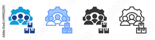 Procurement Team  icon set multiple style collection