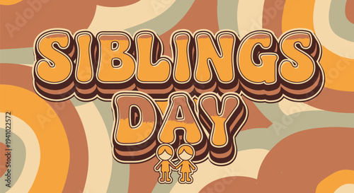 Siblings Day Celebration with Cartoon Characters.