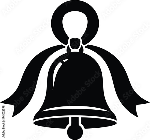 Memorial day tribute with a solemn bell icon