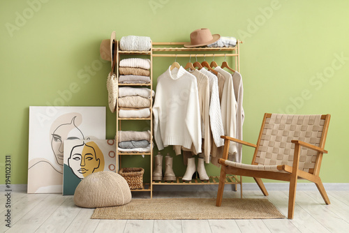 Interior of dressing room w...