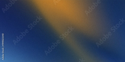 Abstract blue, yellow, orange soft gradient background with grain noisy.