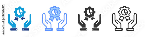 Lean Quality icon set multiple style collection