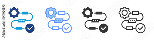 Value Stream Mapping  icon set multiple style collection