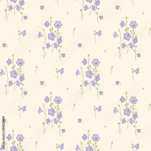 Flower pattern, ditsy Seamless floral pattern, small little flower background. Flower repeat pattern. fabric print,  surface design. Ditsy floral for home textile, wallpaper, fabric, fashion