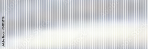 Transparent corrugated plastic ribbed glass background with abstract line patterns. 3D gradient light effects for retail windows or architectural panels.