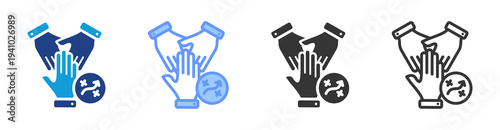 Employee Engagement Strategy icon set multiple style collection