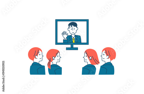 リモート会議のイメージイラスト