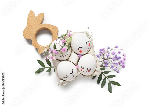 Tray of cute painted Easter...
