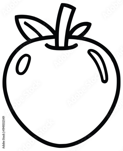 Crisp Apple Illustration: A simple yet elegant illustration of a perfect apple, complete with a stem and leaf, radiating freshness and vitality.