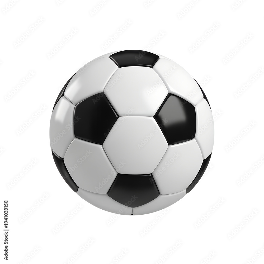 Fototapeta premium Professional soccer ball isolated on transparent background for sports competition design projects with realistic look