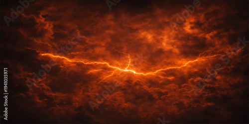 A dramatic fiery explosion burns against a dark sky at dusk, blending orange flames and red clouds into a beautiful abstract nature background of sunlight and smoke