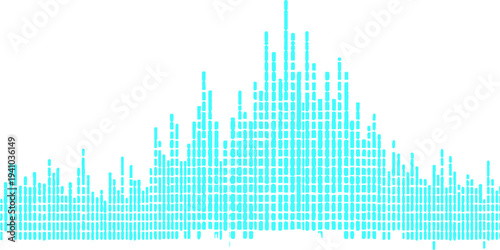 Abstract blue vector background featuring a digital sound wave equalizer and data chart illustration for business technology and financial market design