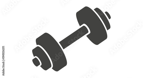 Dumbbell Icon Vector Illustration for Fitness and Gym Workouts, Isolated Graphic for Health and Exercise Content