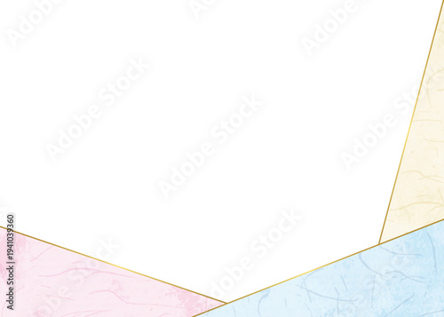 和紙風のフレーム、和風の背景素材