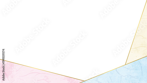 和紙風のフレーム、和風の背景素材、16:9サイズ