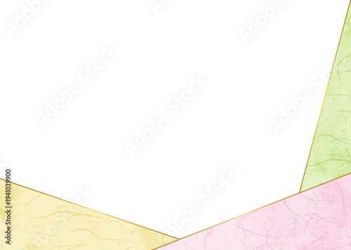 和紙風のフレーム、和風の背景素材