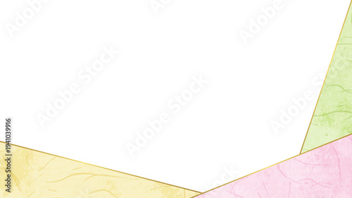 和紙風のフレーム、和風の背景素材、16:9サイズ