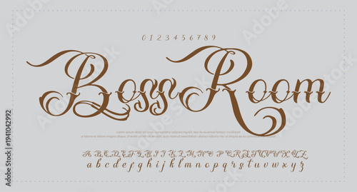 Brush Script Logotype Font lettering handwritten 